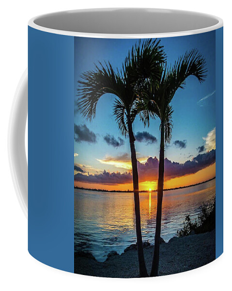 Sunset Coffee Mug featuring the photograph Splitting the Sunset by Jodi Lyn Jones