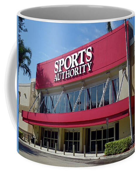 Photo Of Sports Authority Building Exterior In Boca Raton Coffee Mug featuring the photograph Sports Authority Building. Florida by Robert Birkenes