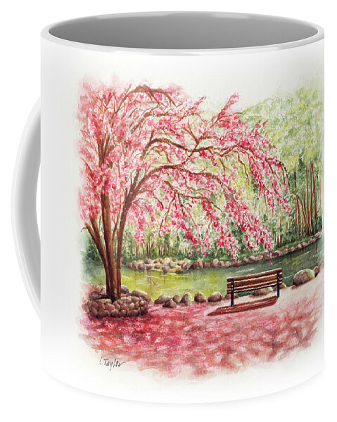 Lithia Park Coffee Mug featuring the painting Spring at Lithia Park by Lori Taylor