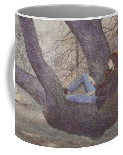 Portrait Coffee Mug featuring the painting Spring Dreaming by David Ladmore