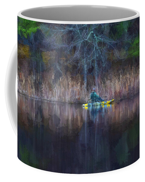 Lake Coffee Mug featuring the photograph Spring Fishing by Tricia Marchlik