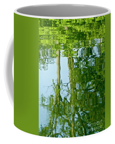 Tree Coffee Mug featuring the photograph Spring Greenery Reflections by Carol F Austin