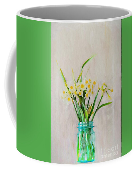 White Daffodil Coffee Mug featuring the photograph Spring in the Country by Benanne Stiens