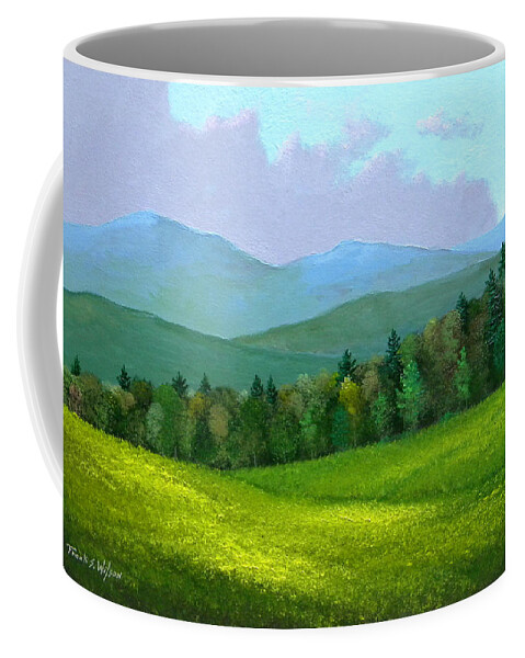 Spring Coffee Mug featuring the painting Spring In The Mountains by Frank Wilson