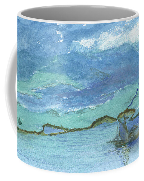 Landscape Coffee Mug featuring the painting Spring Mists by Victor Vosen