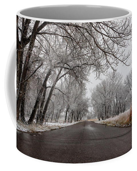 Snow Coffee Mug featuring the photograph Spring Snow on the Plains by Tony Hake