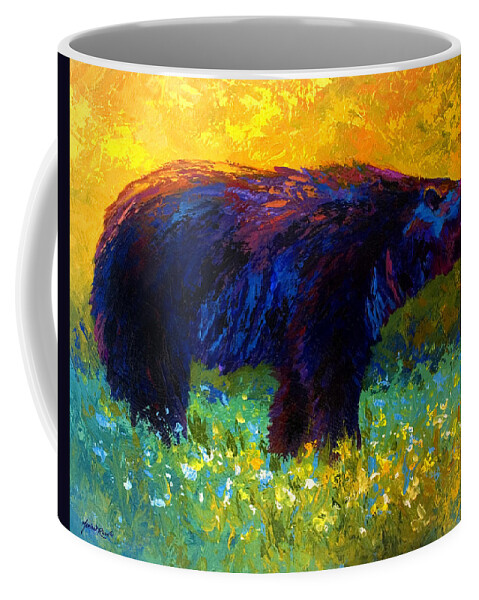 Bear Coffee Mug featuring the painting Spring Stroll - Black Bear by Marion Rose
