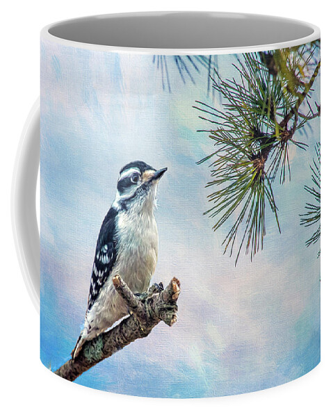 Woodpecker Coffee Mug featuring the photograph Spring Woodpecker by Cathy Kovarik