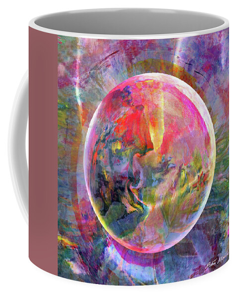 Spring Abstract Coffee Mug featuring the digital art Spring Zing by Robin Moline