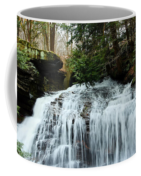 Water Coffee Mug featuring the photograph Springfield Falls by Skip Tribby