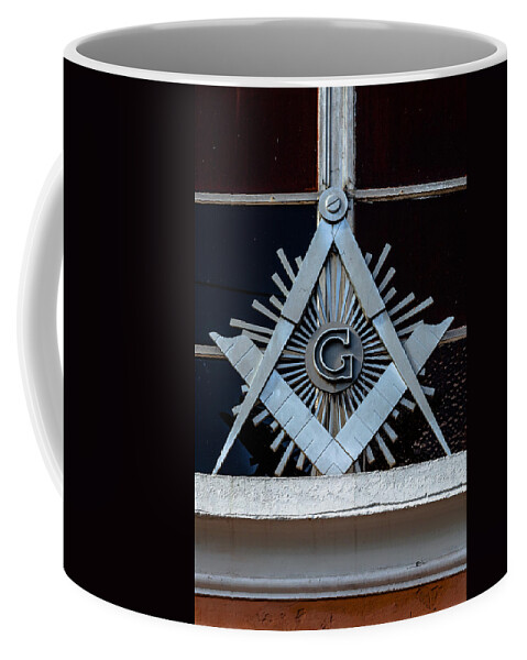 Compass Coffee Mug featuring the photograph Square and Compass by Ed Gleichman