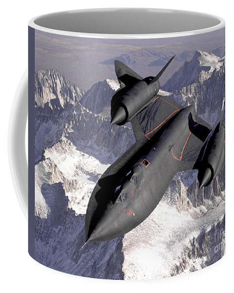 Science Coffee Mug featuring the photograph SR-71 Blackbird 1990s by NASA Science Source