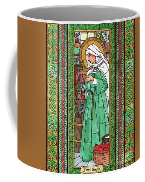 Saint Brigid Coffee Mug featuring the painting St. Brigid by Brenda Nippert