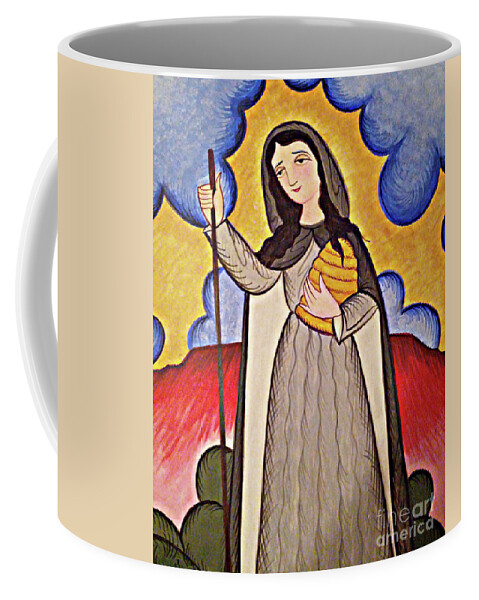 St. Gobnait Coffee Mug featuring the painting St. Gobnait - AOGBN by Br Arturo Olivas OFS