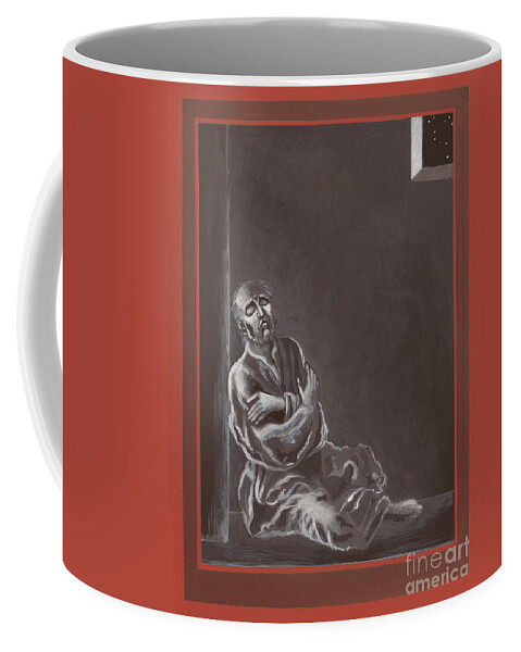  St John Of The Cross In The Dark Night Of The Soul Coffee Mug featuring the painting St John of the Cross in the Dark Night of the Soul 290 by William Hart McNichols