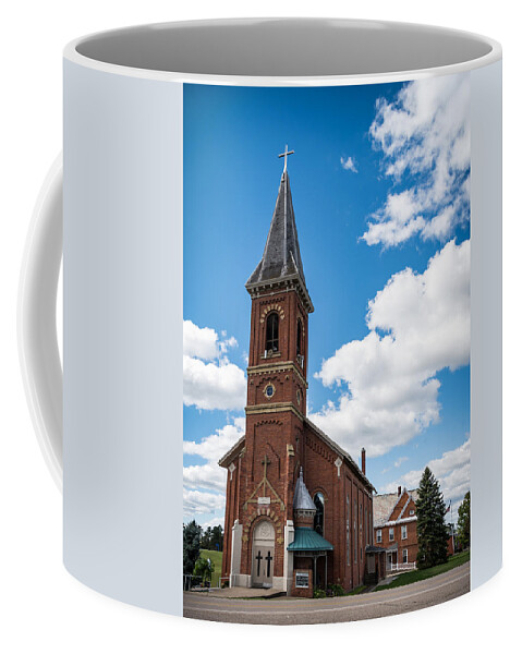 Church Coffee Mug featuring the photograph St. John The Baptist Catholic Church by Holden The Moment