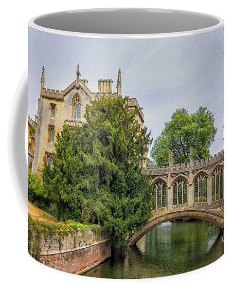 Academia Coffee Mug featuring the photograph St Johns college and the Bridge of sighs in Cambridge university by Patricia Hofmeester