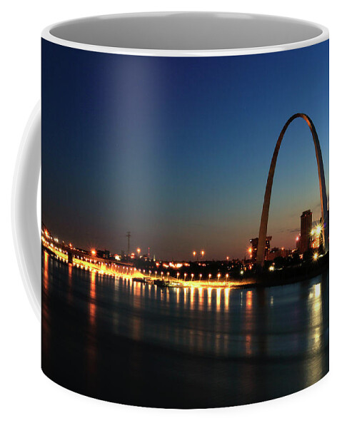 Cityscape Coffee Mug featuring the photograph St Louis Arch and Riverfront by Holly Ross