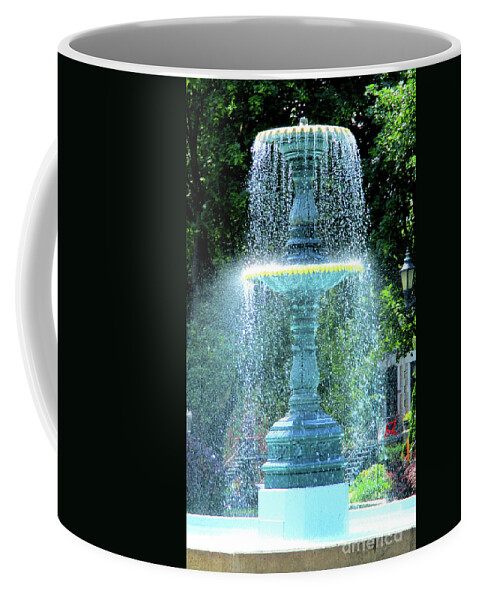 Montreal Coffee Mug featuring the photograph St Louis Square Fountain by Randall Weidner