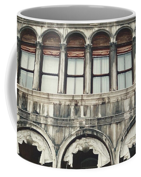 Arches Drapery Italy Venice Coffee Mug featuring the photograph St. Mark's Square, Venice 1-2 by J Doyne Miller
