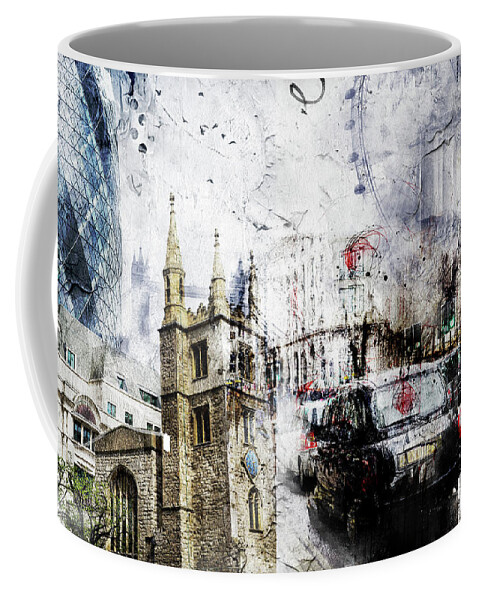 Gherkinart Coffee Mug featuring the digital art St Mary Axe by Nicky Jameson