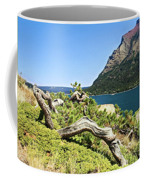 St. Mary Lake Coffee Mug featuring the photograph St. Mary Lake by Sally Weigand