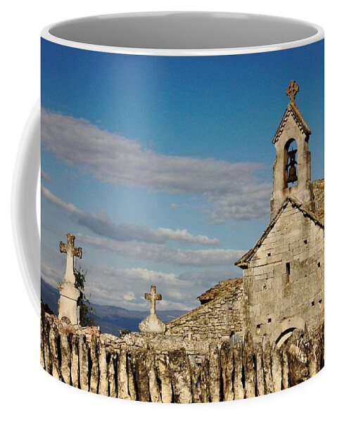 12th Coffee Mug featuring the photograph St. Pantaleon Church, Luberon, France by Sarah Lilja