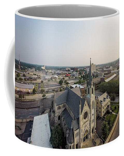 Decatur Illinois Coffee Mug featuring the photograph St. Pats Church by George Strohl