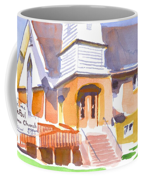 St. Paul Lutheran Ironton Missouri Coffee Mug featuring the painting St. Paul Lutheran Ironton Missouri by Kip DeVore
