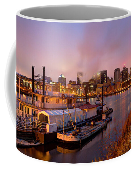 Downtown Coffee Mug featuring the photograph St Paul Minnesota Its a River Town by Wayne Moran