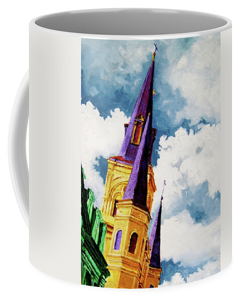 Church Coffee Mug featuring the painting St. Peter's by Laura Pierre-Louis