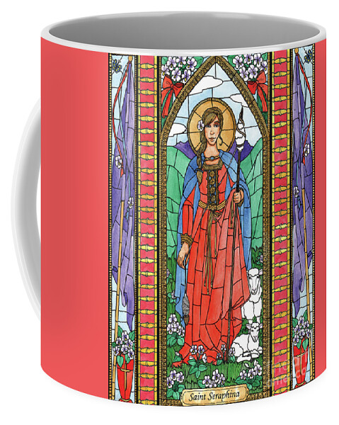 Saint Seraphina Coffee Mug featuring the painting St. Seraphina by Brenda Nippert