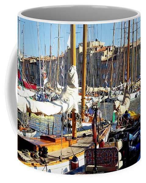 Les Voiles De St. Tropez 2017 Coffee Mug featuring the photograph St Tropez Harbor by Lainie Wrightson
