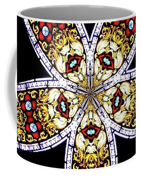 Stained Glass Window Coffee Mug featuring the photograph Stained Glass Kaleidoscope 50 by Rose Santuci-Sofranko