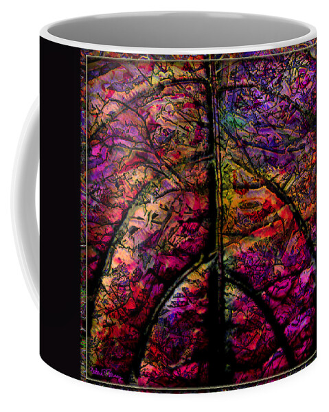 Stained Glass Coffee Mug featuring the digital art Stained Glass Not by Barbara Berney
