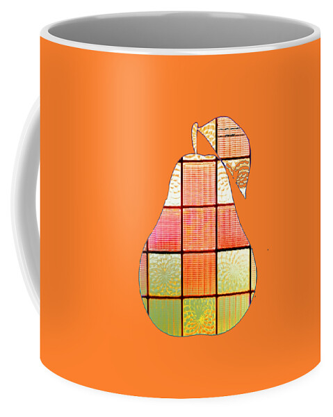 Pear Coffee Mug featuring the digital art Stained Glass Pear by Rachel Hannah