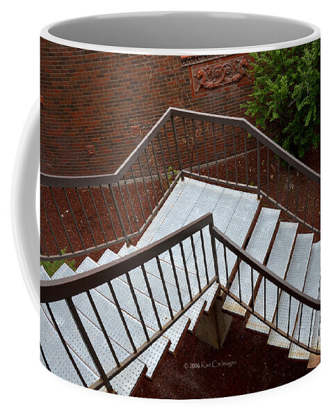 Stairs Coffee Mug featuring the photograph Stairs and Railing 1 by Kae Cheatham