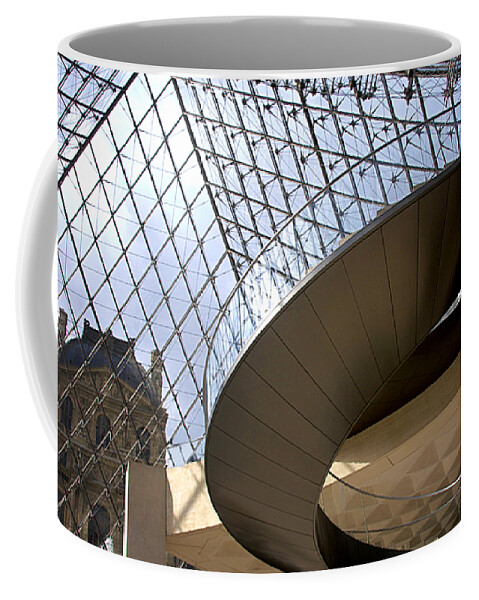 Paris Coffee Mug featuring the photograph Stairs in Louvre Museum. Paris. by Bernard Jaubert