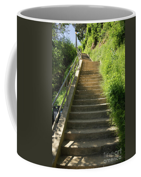 Wingsdomain Coffee Mug featuring the photograph Stairs Walkways Passages and Quiet Places of Sausalito California DSC6094 by Wingsdomain Art and Photography
