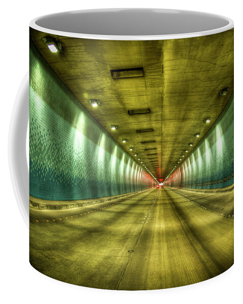 Reid Callaway Tetsuo Harano Tunnel Art Coffee Mug featuring the photograph Standing In Traffic The Tetsuo Harano Tunnel Hawaii Collection Art by Reid Callaway