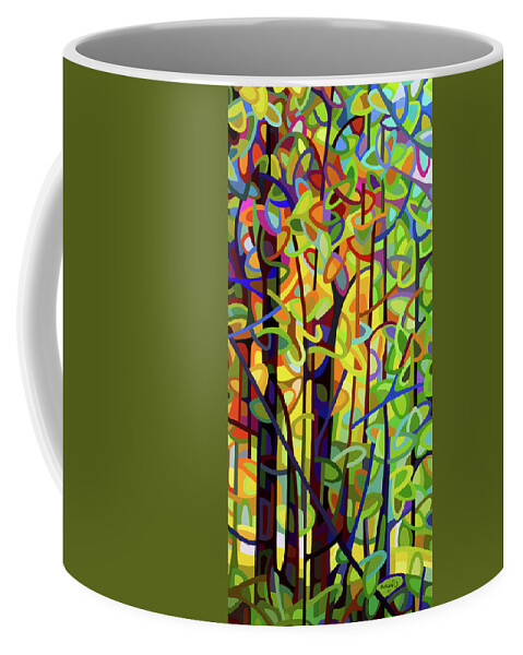  Coffee Mug featuring the painting Standing Room Only - crop by Mandy Budan