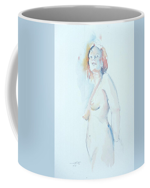 Full Figure Coffee Mug featuring the painting Standing Study 2 by Barbara Pease