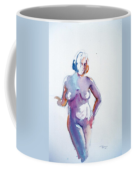 Full Body Coffee Mug featuring the painting Standing study by Barbara Pease