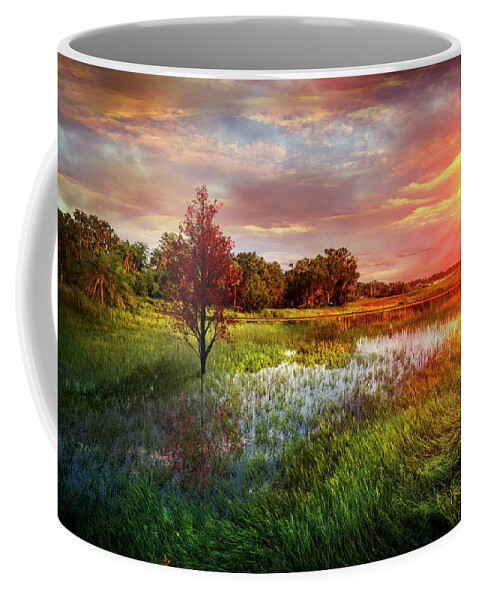 Clouds Coffee Mug featuring the photograph Standing Tall at Sunset by Debra and Dave Vanderlaan