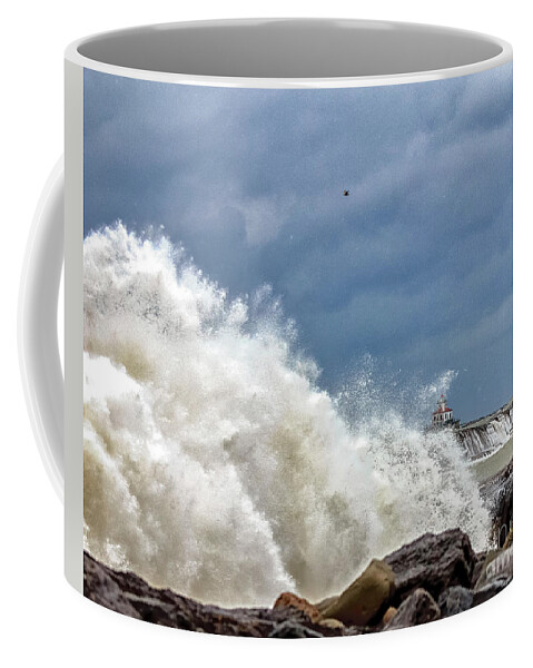 Waves Coffee Mug featuring the photograph Standing Watch by Rod Best