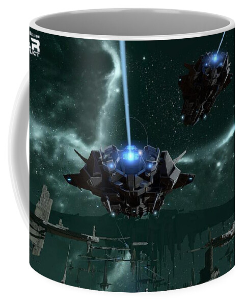 Star Conflict Coffee Mug featuring the digital art Star Conflict by Maye Loeser