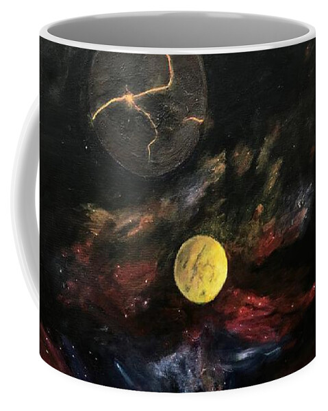 Galaxy Coffee Mug featuring the painting Star Dust by Kailey Lindemann