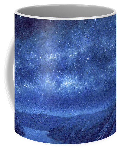 Star Path Coffee Mug featuring the painting Star Path by Lucy West