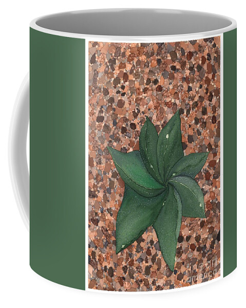 Succulent Coffee Mug featuring the painting Star Succulent by Hilda Wagner