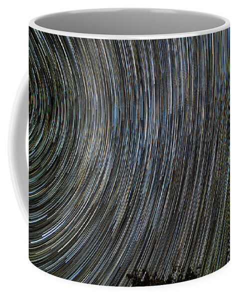 Night Coffee Mug featuring the photograph Star Trails by Paul Freidlund